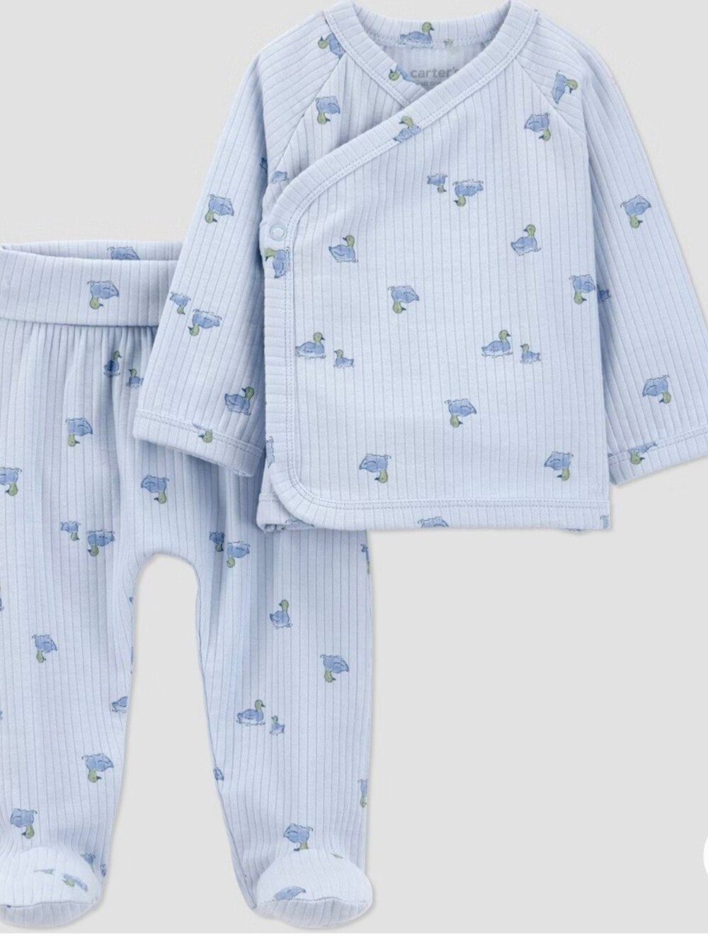 Carter's Just One You® Baby Boys' 2pc Duck Top & Bottom Set - Blue Preemie